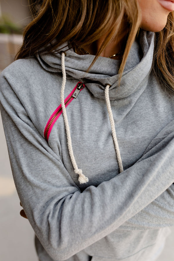 Basic DoubleHood™ Sweatshirt - Pop of Pink