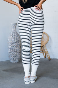 New & Improved Joggers- Ivory Stripe