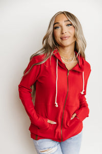 Performance Fleece FullZip Sweatshirt - Scarlet