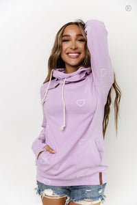 DoubleHood® Sweatshirt - Perfect Two Purple