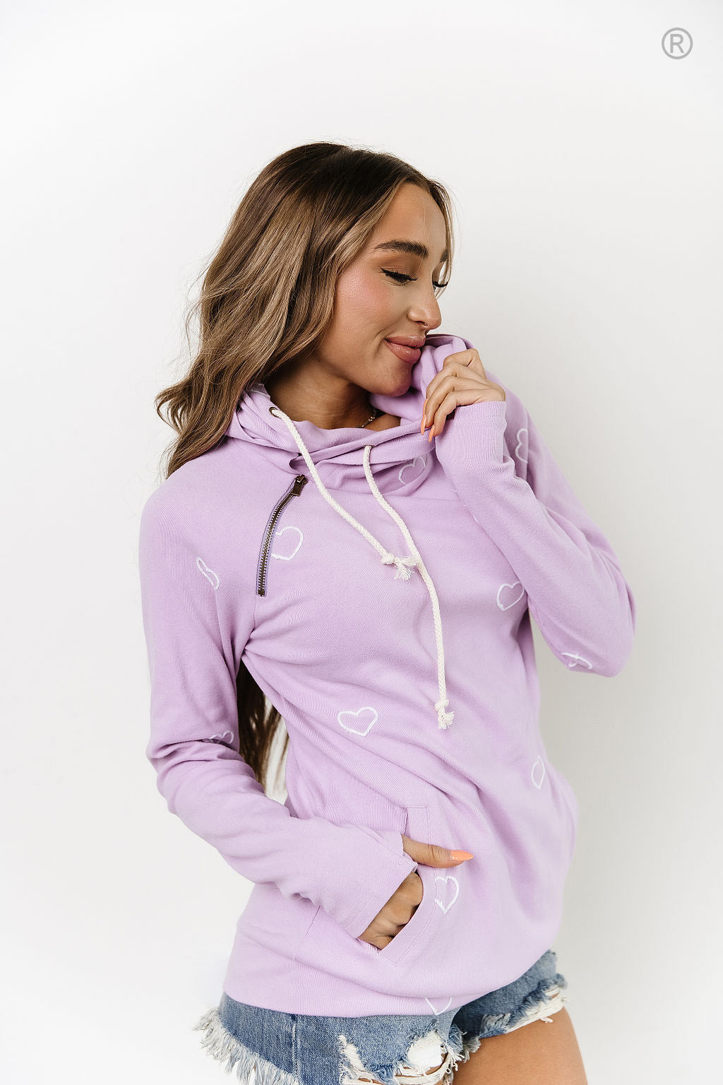 DoubleHood™ Sweatshirt - Perfect Two Purple